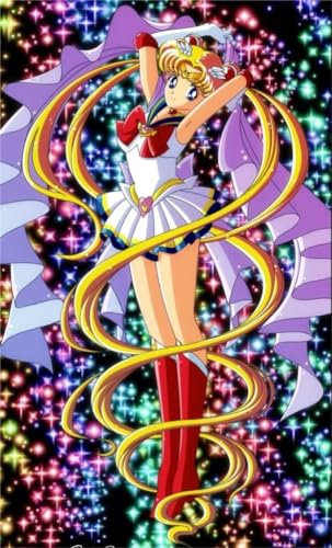 FANGMKJ DIY 5D Diamond Painting Kits for Adults Kids,Sailor Moon Diamant MalereiSet Embroidery Pattern Round Cross Stitch Kit Mosaic Home Decor-19.7x27.6inch