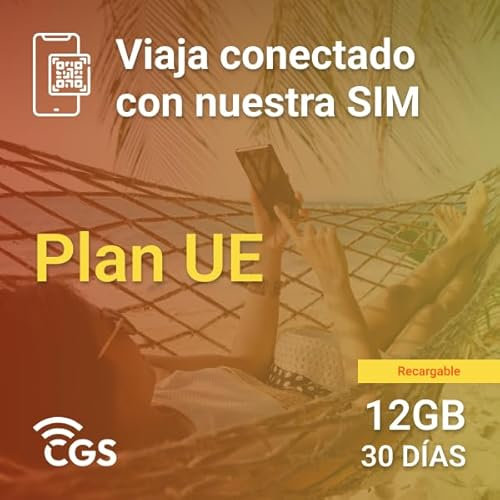 CONNECTIVITY - SIM 16GB Europe/30 Días | 50GB en España | Activación Instantánea | Recargable | 4G/5G | Soporte 24/7 | Prepago Sin Ataduras | Viaja con Libertad y Sin Costos de Roaming