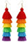 RIXERKOC Regenbogen Stolz Ohrringe für Damen Handgefertigt Geschichtet Lange Quaste LGBT Ohrringe Dangle Bohemian Bunt Stolz Monat Parade Zubehör Zeug LGBTQ Geschenk