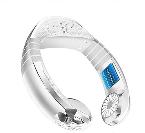 YIHANSS Portable Neck Fan with Bluetooth Speaker Air Conditioning Electric Fan Mini Ventilador Cooling USB Fans Outdoor Sports