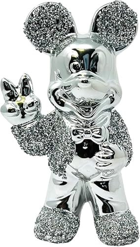 Stunning Silver Crushed Diamond Minnie Mouse Sparkle Ornament Bling Décor - Hight - 15CM