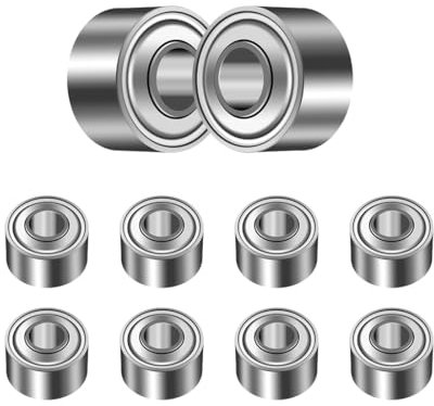 ANGEEK 10 Stück 683 ZZ Kugellager 3 mm x 7 mm x 3 mm,Vorgeschmiert,Doppeldichtung, 683ZZ Rillenkugellager