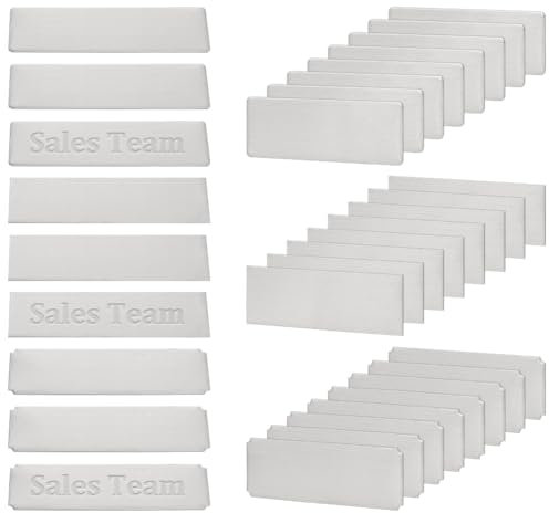UNICRAFTALE 36 Stk 3 Stile Namensschilder Blanko Tags Rohlinge Graviert Namensschilder Rechteckig Edelstahl Namensschild Kunstschild Für Selbstklebender Rückseite Personalisierte Gravur Namensschilder