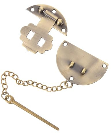 Angoily Retro Hardware Lock for Vintage Jewelry Box Buckle Hasp Latch in Metal Alloy Material Box Lock Chain for Cabinet Hasp