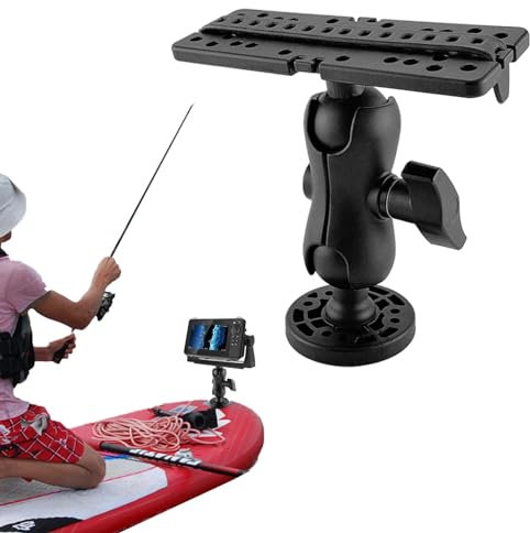 Fish Finder Mount Base - Reusable Raft Fishfinder Mounting Plate,Electronic Fish Finder Holder Marine Electronic Fish Finder Mount for Marine Boat Kayak Pontoon
