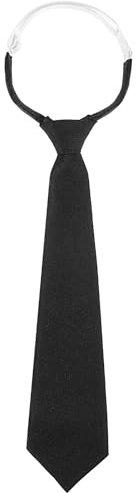 JIEYAO Schwarz Krawatten für Damen, Lange Krawatte JK-Uniform-Krawatte Verstellbare Krawatte für Mädchen Vorgebunden Elastischer Gummizug Schmale Krawatte für Frauen Abschlussfeier Geschäftshochzeit