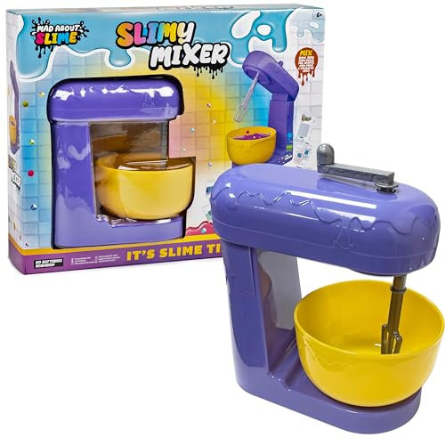 Slimy Mixer for Kids – Hand-Powered Slime Mixing Machine with Dye, Sand, Foam Balls & More – Sensory Play Set for Boys & Girls – Ages 6+ – Creative Slime Making Activity