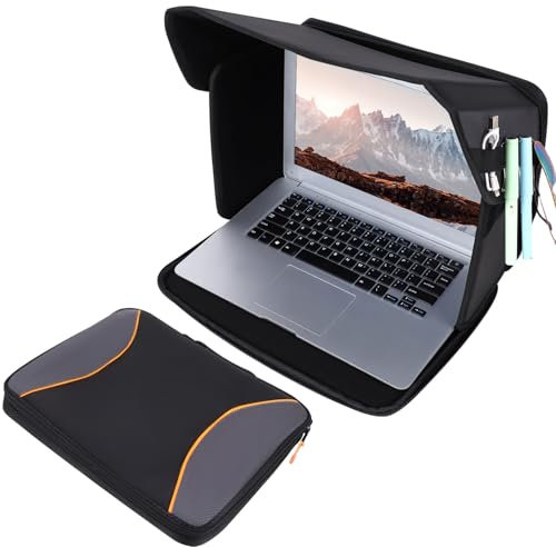 YUMTIM Laptop-Sonnenschutz, Laptop-Sonnenschutz, Tasche für Arbeiten im Freien, Sichtschutz, faltbar, 38,1 - 40,6 cm (zum Patent angemeldet)