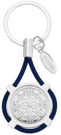 Bagutta Portachiavi Portachiavi con rosa dei venti e cordone blu di 9,5 cm. La referenza è 2096-01 bl