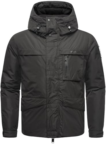 STONE HARBOUR Herren Winterjacke Outdoorjacke mit Fleece-Innenfutter und großer gefütterter Kapuze Yorchii XX S-3XL