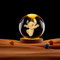 Genérico Lampe 3D Stitch LED avec base en bois - Boule de verre éclairée - Veilleuse pour filles et garçons - Cadeau original Fans de Lilo et Stitch