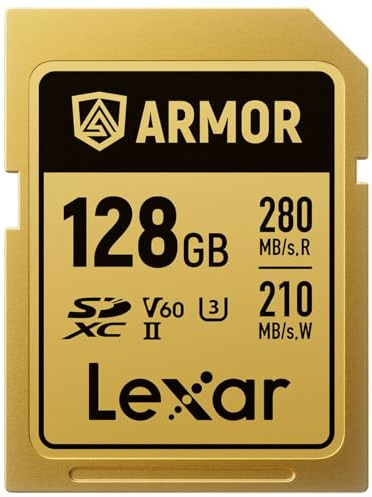 LEXAR Pro Gold Series Armor UHS-II SDXC-Karte, 128 GB, IP68, R280/W210MB/s, SDXC-Karte