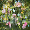Easy Joy Paper Flower Garland Spring Flower Butterfly Party Banner Daisy Wildflower Party Decorations Double-Sided Colorful Floral Banner for Wall Birthday Spring Garden Wedding Baby Shower Decor