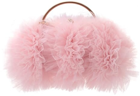 Jywmsc Frizione Floreale Borsa da Donna Formale in Raso da Sera Borsa da Matrimonio Floreale Borse da Ballo