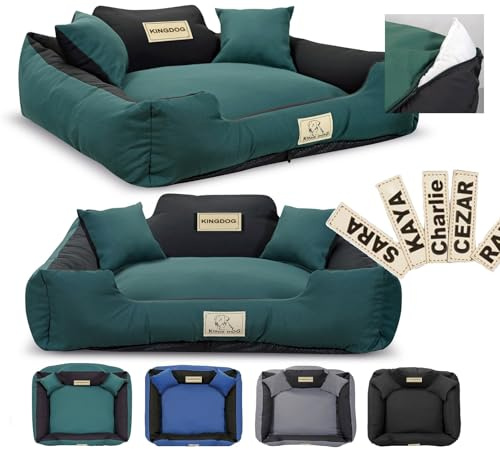 KING DOG Hundebett MM43 115x95 cm personalisiert abnehmbar antirutsch grün