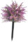 perfk Foglie di eucalipto finte, Fiore Artificiale, palo da Prato, Decorazione da Giardino con Fiori Finti realistici per Cortile, Portico, Tomba, Viola
