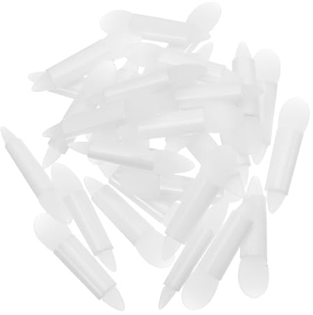Didiseaon 50pcs Silicone Lip Brush and Mask Applicator Dual Ended Makeup Tool with Glitter Eyeshadow Applicator Spoon for Precise Concealer and Lip Balm Application Reusable Transparent