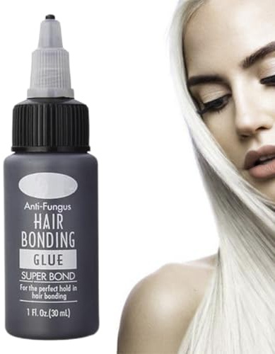 Colle à perruque, 30ml colle capillaire pour perruques, Colles De Liaison Pour Tissage Cheveux, Adhésif transparent pour remplacement capillaire invisible, hair bonding glue pour Perruques, faux cils