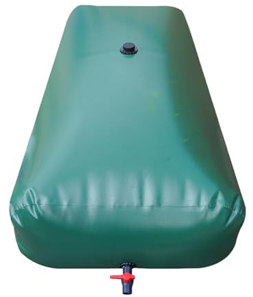 Wassersack mit Wasserhahn Wasserdicht PVC-Material Zusammenklappbar Geeignet zur Wasseraufbewahrung und zum Wassertransport Grün(500L)