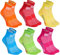 Rainbow Socks - Damen Herren Bunte Baumwolle Sport Socken - 6 Paar - Orange Rot Gelb Grün Meer Grün - Größen 36-38