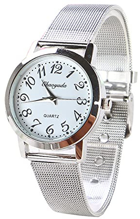 Nextstart Small Silver Casual Quartz Watch Women Ladies Metal Stainless Steel Mesh Dress Watches | Nextstart Small Silver Casual Quartz Watch Women Ladies Metal Stainless Steel Mesh Dress Watches