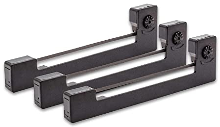 vhbw 3x Farbband Schriftband kompatibel mit Standard Register TE 1800, TE 1806, TE 1800 Series Nadeldrucker, Bondrucker - Schwarz