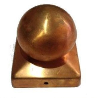haebelholz 10 Stück Pfostenkappe Kupfer 71x71 mm Kugel