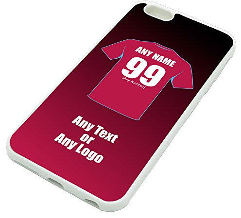 Personalised Gift - Villa iPhone 6 Plus / 6s Plus + Case (Football Design) - Any Name Message Unique TPU Mobile Cover Apple - Aston Ashton Lions Claret and Blue Army Club