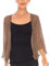 SHU-SHI - cardigan/coprispalle trasparente - effetto a maglia - donna - Taglia unica - Moka