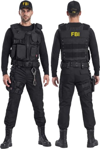normani SWAT/SECURITY/POLICE Kostüm bestehend aus Weste, Hose, Pistolenholster, Handschellen und Basecap