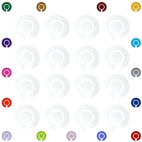 Acclaim Lawn Bowls Identification Stickers Markers 4 Full Sets Of 4 Self Adhesive Plain (White)