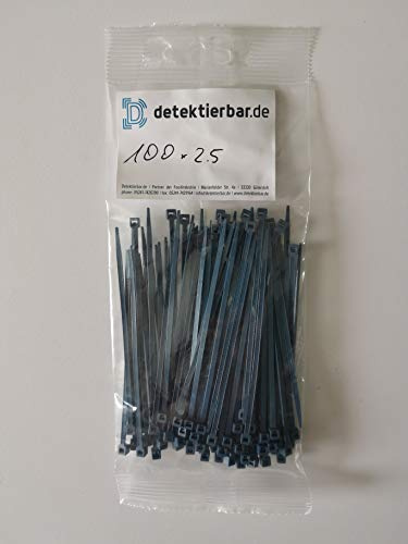 Detektierbare Kabelbinder, detektierbar, blau, versch. Größen - detectable cable ties, blue, VE 100 Stück (385 x 4,6)