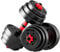 Adjustable Dumbbell Barbell WeightLifting Set Bar Spinlock Vinyl Home Gym Exercise Dumbbell (30) Black/Red