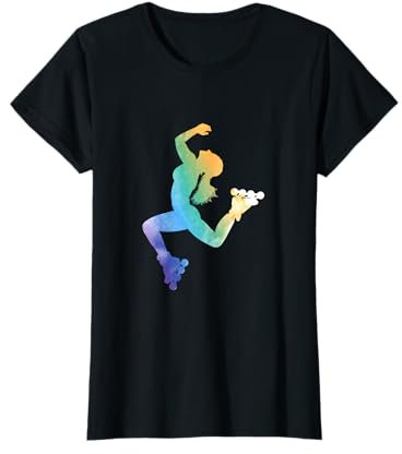 Skater Girl Inline Mädchen Rollschuhe Skaterin T-Shirt