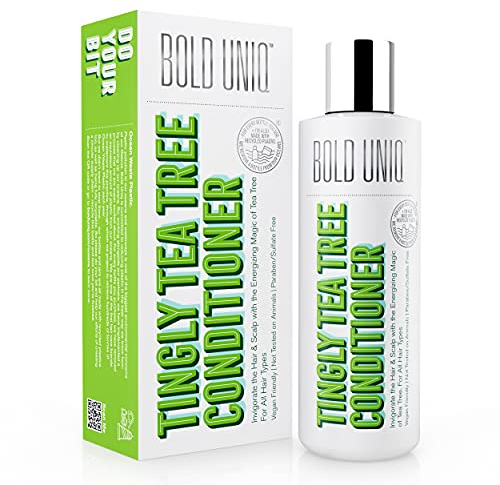 Tea Tree Conditioner - Refreshing Peppermint & Tea Tree Oil Formula for All Hair Types. Peta-approved, Vegan & Cruelty-Free. Sulphate & Paraben Free 237ml.
