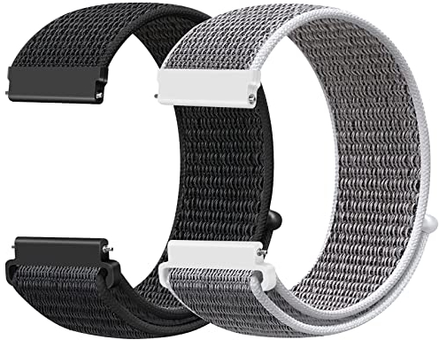 Runostrich 20mm Nylon Sport Armband Kompatibel mit Samsung Galaxy Watch 7 6 5 4 FE 40mm 44mm 45mm/Watch 6 4 Classic 43mm 47mm 42mm 46mm/Garmin Vívoactive 6/5/3/3 Music/Amazift Active 2/Active