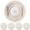 SnugLife Makramee Tischsets 4er Set – handgefertigte Baumwollgewebte Boho-Tischsets – moderne Bauernhaus-Fransen-Tischsets für Esstisch, Küche, rustikales natürliches Off-White, 40.6 cm (4)