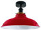 LEDSone Industrial Vintage Ceiling Light Semi Flush Mount Metal Lamp with Red Curvy Shade E27 Downlight Fixture for Living Room, Bedroom, Kitchen, Indoor Home Decor