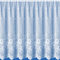 kellyuk 45inch (114cm) Drop Floral Bright White Modern Net Curtain. Sold By The Metre Soft Furnshings