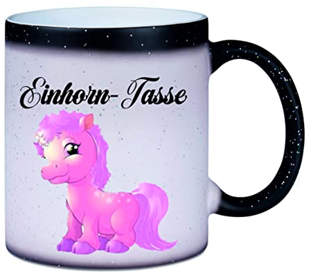 Farbwechseltasse/Glitzer Einhorn Tasse - Farbwechseltasse mit Glitzer - Kaffeetasse - Bürotasse - Geschenktasse
