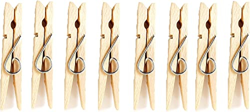 Wooden Cloth Pegs for Washing Line Clothespin Heavy Duty Wood Clips for Hanging Clothes Pictures Outdoor Pegs Close Wire Springs Drying, Hanging, Clothes, Laundry & Linens Home (24 pcs)