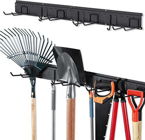 Nandae Metall Wand Werkzeugregal, 6 Haken, Garage, Keller, Gartenwerkzeugaufbewahrung