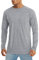 MAGCOMSEN Rashguard Herren Langarmshirt Sonnenschutz Trainingsshirt Strand Elastische Rundhalsausschnitt Hellgrau L