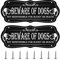 2 Pieces Beware of Dogs Sign for Fence, 9 x 3.5 Inch Dog in Yard Keep Gate Closed Sign Metal, Warning Dog Sign with Screws for Lawn, Fence, Garden