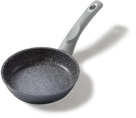 STONELINE Gourmundo Bratpfanne, 16 cm, antihaftbeschichtete Pfanne mit echten Steinpartikeln, alle Herdarten inkl. Induktion, fettfreies Braten