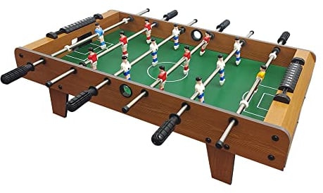 Sport1 Indoor-Tischfußball, mittelgroß, mittelgroß, 91 x 50 x 24 cm, Haushalts-Karte mit 6 Schlaufen und 2 Kugeln enthalten, Holz, Geschenkidee