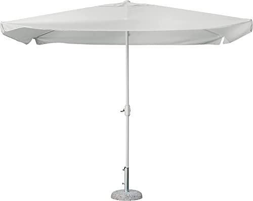 Gruppo Maruccia - Ombrellone da Giardino Palo Centrale in Alluminio - Tetto Idrorepellente - Misura 3 x 2 Metri (Bianco)