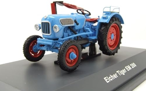Schuco kompatibel mit Eicher Tiger EM 200 Traktor mit Mähwerk blau Modellauto 1:43
