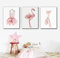 HTWLMM Leinwand Bilder Ballett Tanz Schuhe Vogel Aquarell Poster Kunstdruck Wandbilder für Wohnzimmer Schlafzimmer Deko Rahmenlos (3X30X40CM)