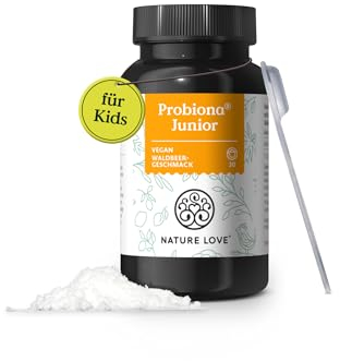 NATURE LOVE® Probiona Junior - 45g Pulver - Darmbakterien für Kinder ab 4 Jahren - 5 Bakterienstämme - mit Lactobacillus (Milchsäurebakterien), Bifidobacterium und Inulin - vegan & laborgeprüft